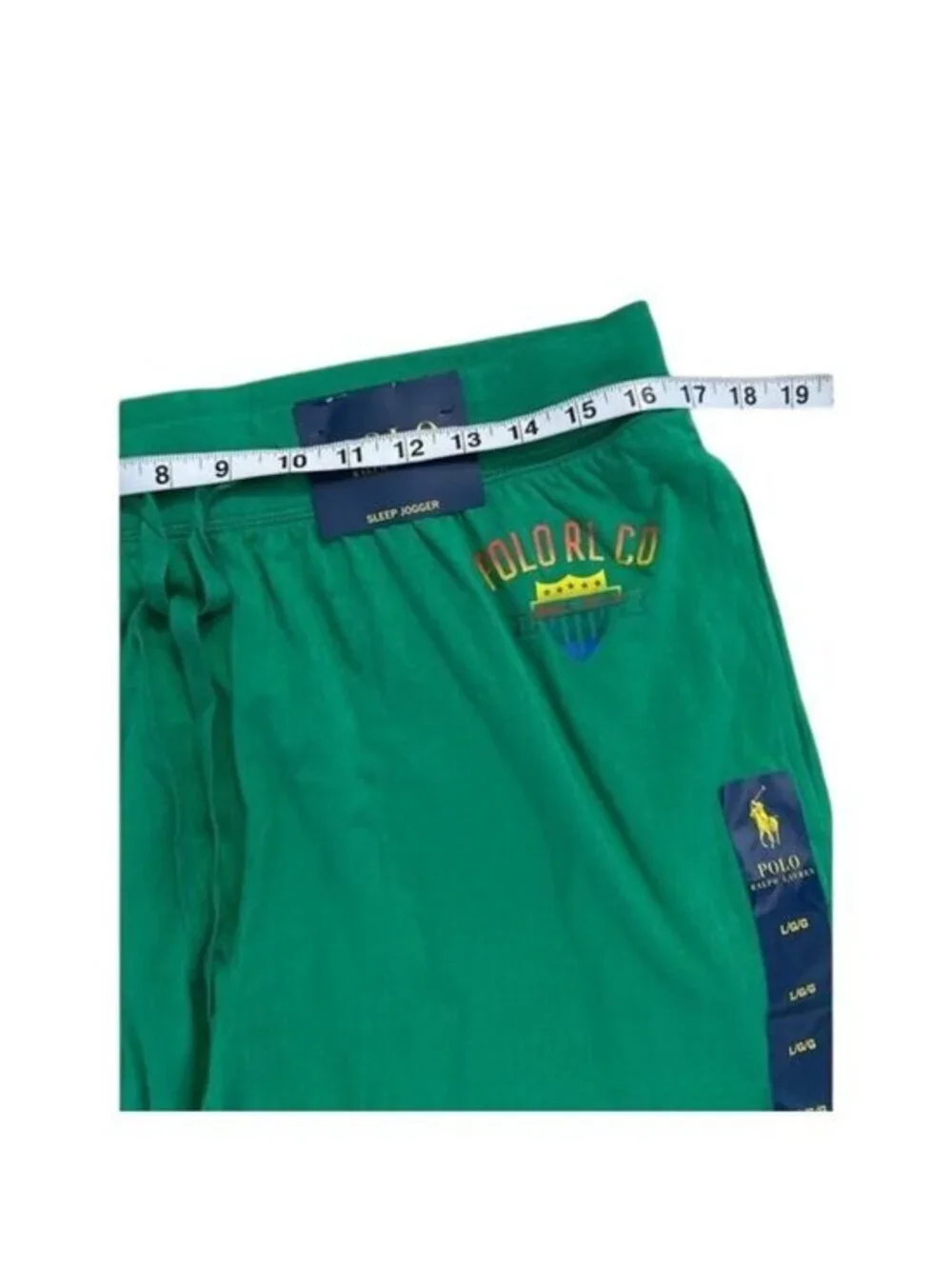 Polo Ralph Lauren Mens Green Sleep Jogger Pants Loungewear Logo Design Size Larg